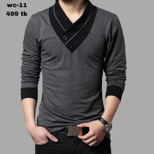 Stylish full sleeve v-neek t-shirt for all season  wc-11