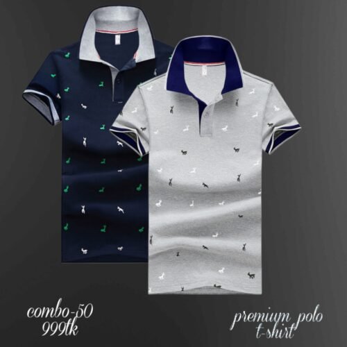 2 pice polo t-shirt combo for men's com-50