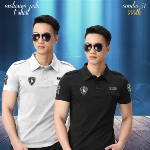 2 pice polo t-shirt combo for men's com-51