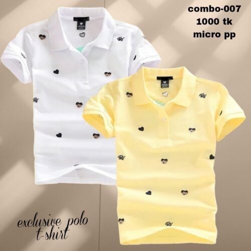 2 pice polo t-shirt combo for men's com-07