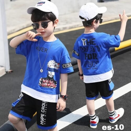 Exclusive 100% cotton t-shirt and pant set for baby es-10