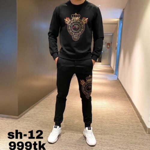 Stylish full sleeve t-shirt and pant combo for men's  sh-12