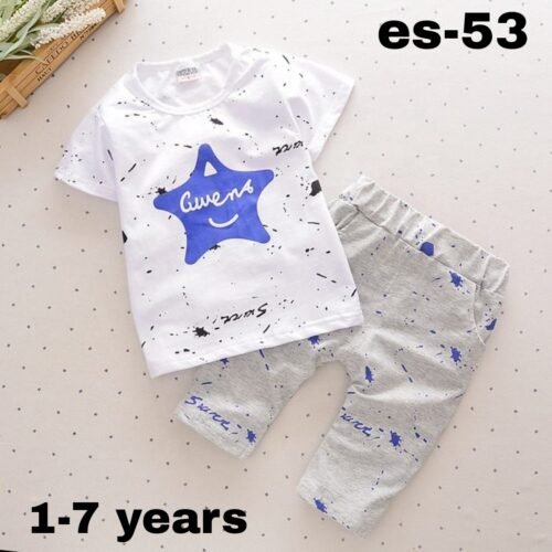 Exclusive 100% cotton t-shirt and pant set for baby es-53