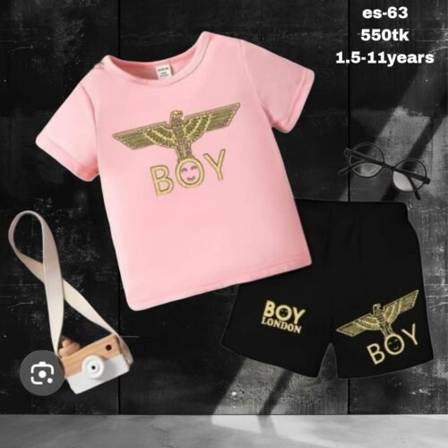 Exclusive 100% cotton t-shirt and pant set for baby es-63