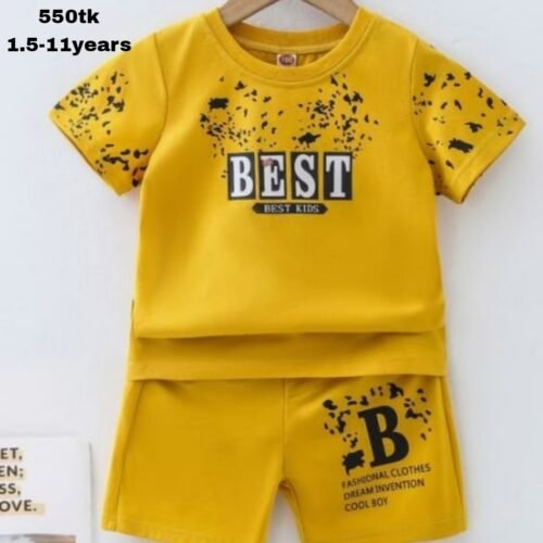 Exclusive 100% cotton t-shirt and pant set for baby es-59