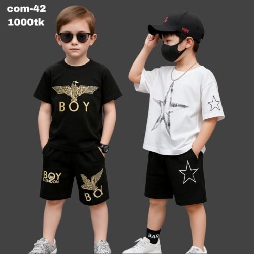 2 set Exclusive 100% cotton t-shirt and pant combo for baby. Com-42)