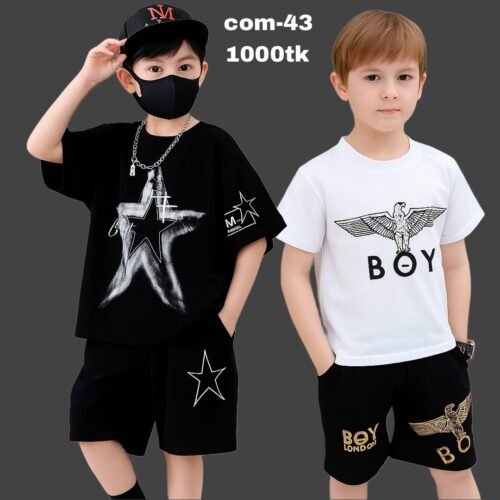 2 set Exclusive 100% cotton t-shirt and pant combo for baby. Com-43