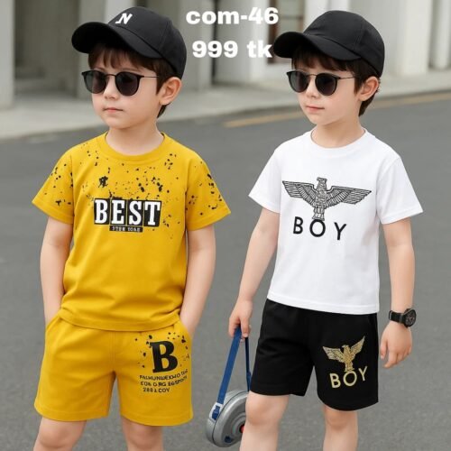2 set Exclusive 100% cotton t-shirt and pant combo for baby. Com-46